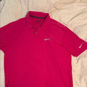 Nike Men's pink TOUR polo